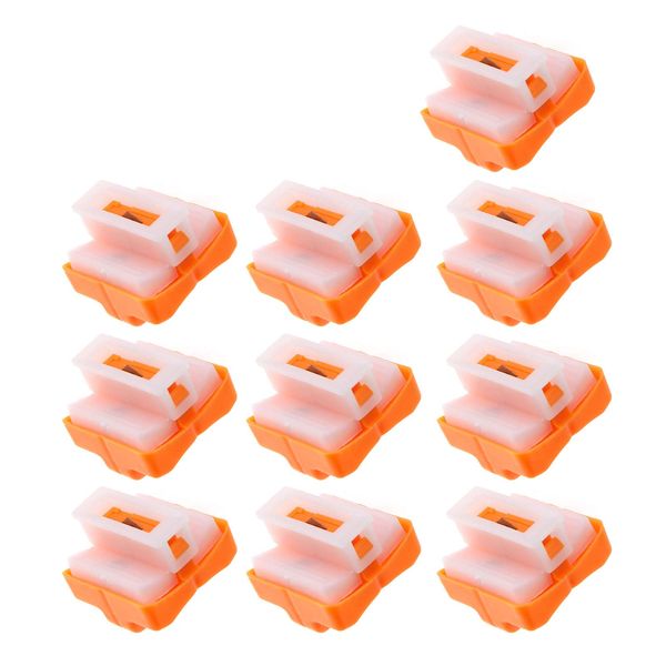 YINETTECH 10x Papierschneider Trimmer Ersatzmesser mit Sicherheitspresse Design Orange
