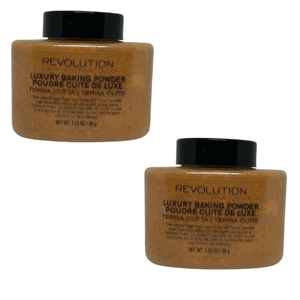 Pack of 2 Makeup Revolution London Luxury Baking Powder, Terra Cotta