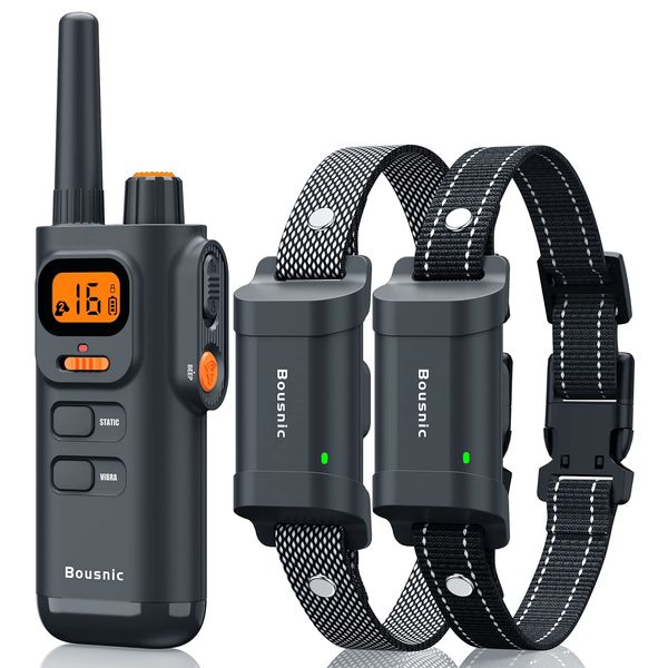 Dog Training Collar with Remote - 4000ft Waterproof Dog Shock Collars 2 Dogs ...