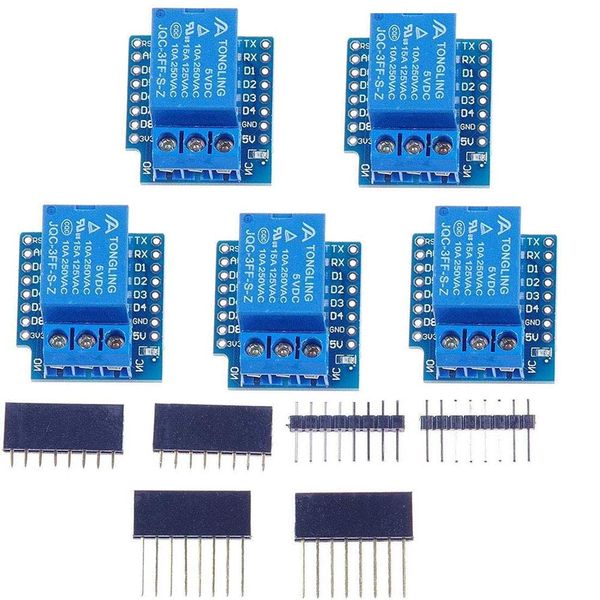 DollaTek 5Pcs 1-Way Relay Module High-level trigger