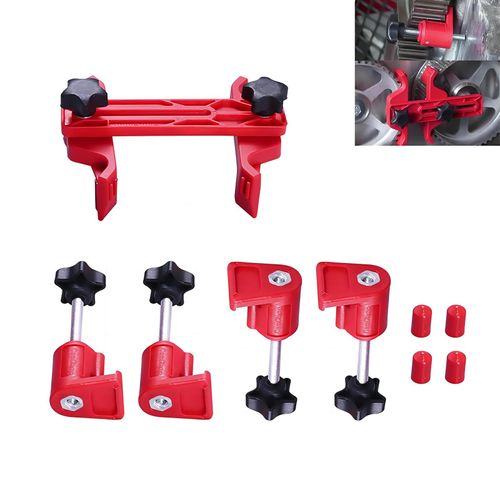 Zeathery 9 PCS Engine Twin Camshaft Timing Tool Kit, Compact Construction, Bumped Non-slip Timing Locking Camshaft Sprocket Clips, Portable Repair Kit, Universal Fit for Most Cars (Red)