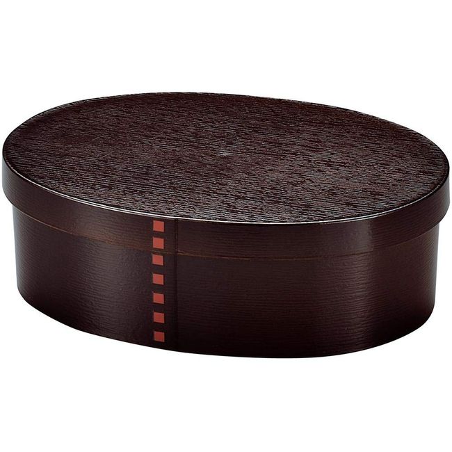 Tatsumiya Bento Box, Antibacterial Coating, Magewappa, Single Tier, Made in Japan, Large, Dark Brown