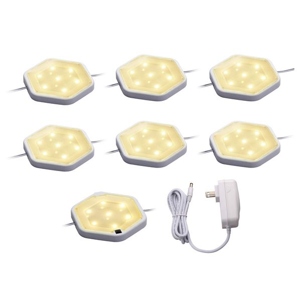 BLACK+DECKER 7-Pack LED Puck Light Kit, Warm White (LEDUC-PUCK-7WK)