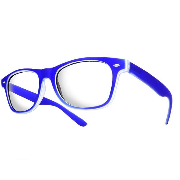 MFAZ Morefaz Ltd Women Anti Glare Reading Glasses +1.0 +1.5 +2.0 +2.5 +3.00 +4.00 Blue Light Filter Computer Gaming TV Radial (4.00 Anti Glare, Blue)