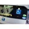 AMUZ SD-1 International Symbol Wheel Chair, Reflective Type, Magnet & Suction Cup, 1 Each