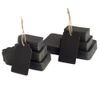 Box.it.pack.it Kraft Paper Gift Tags, Black, Mixed Shape, 200 Pack with String