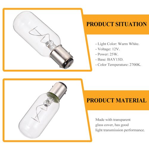 Uonlytech 1 x Marine Navigation Light Bulb 360 Degree All-Round Display Light for Boat