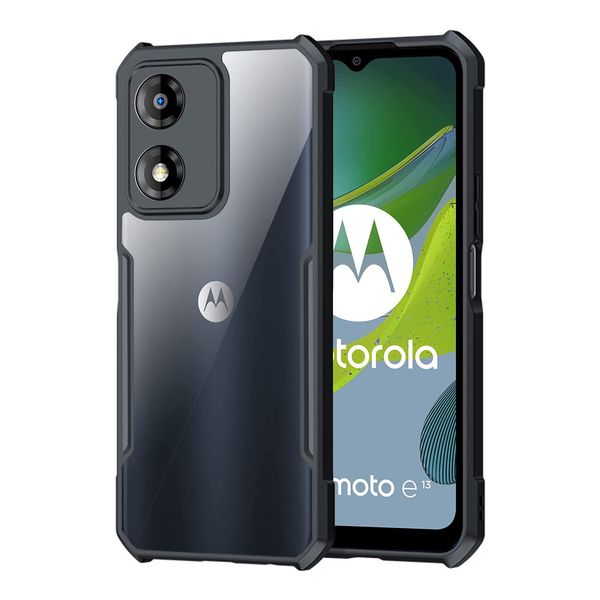 Electro-Weideworld Cover for Motorola Moto E13, Ultra Thin Shockproof Protective Case, Black
