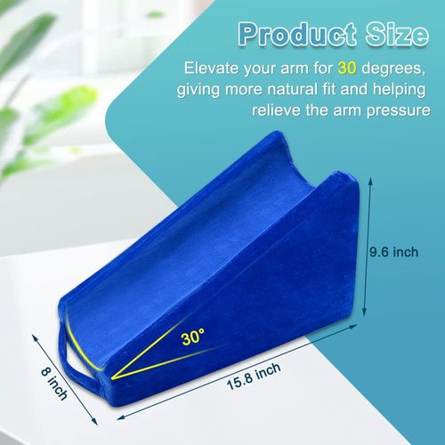 Arm Elevation Pillow Support Wedge Elevating Arm Medical Pillow Post Surgery Elevated Surgical Wedge Arm Pillows for Sleeping Elbow Therapy Wedge Foam Support Hand Elevator Broken Arm Wrist Recovery