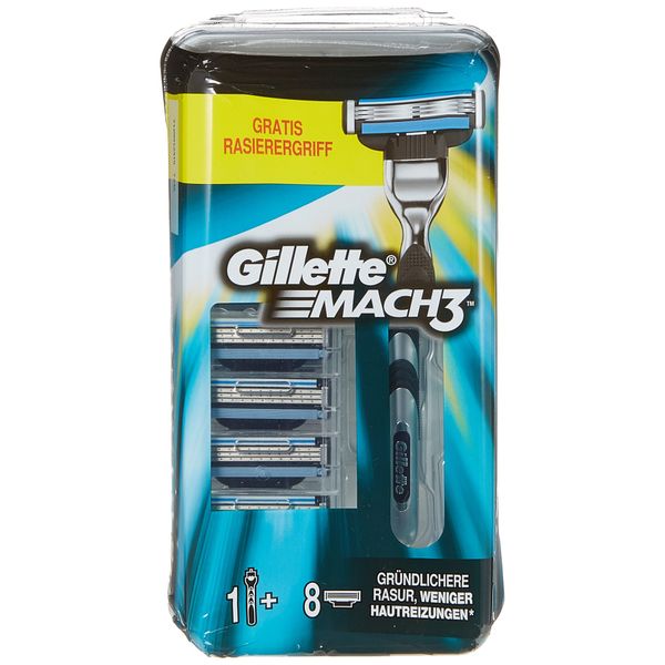 Gillette Mach3 Blades 8 Pieces Plus Handpiece