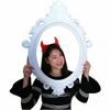 Large Size White Colour Antique Style 'Selfie' Oval Posing Frame