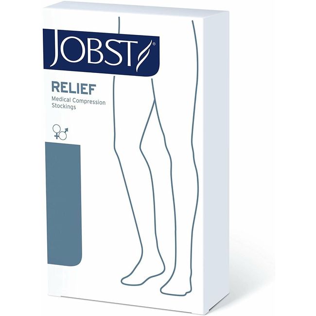 JOBST Relief Knee High 15-20 mmHg Compression Stockings, Closed Toe, Large,...