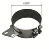 6" Exhaust Bracket Angled Double Butt Joint Polished Stainless Steel