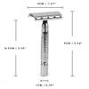 Qshave - Men or Women Short Handle Classic Double Edge Lighter Travel Safety Shaving Razor, 1 Pc