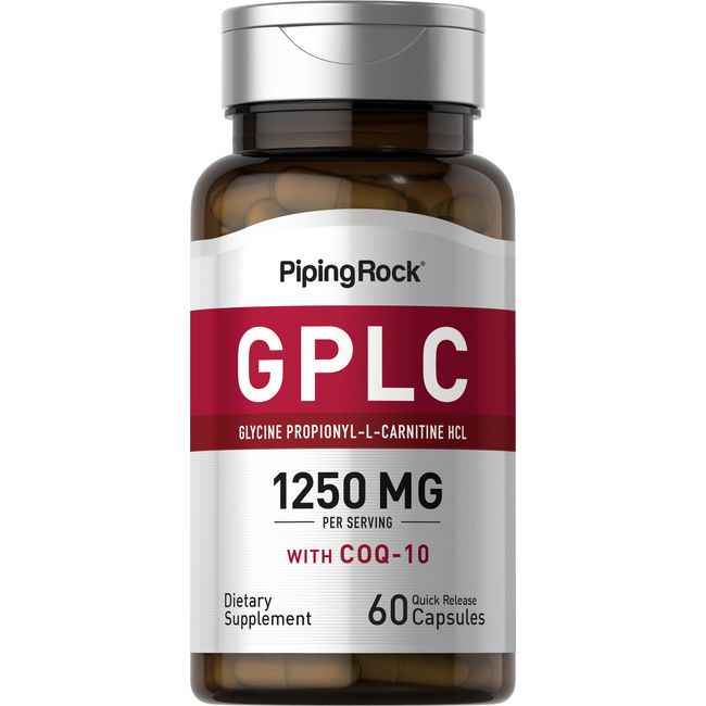 GPLC Supplement | 1250mg | 60 capsules | Plus CoQ10 | Non-GMO | by Piping Rock