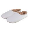 Mozu Boa Washable Leather Slippers Room Shoes, white