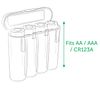 Powertron AA AAA CR123A Red Battery Holder Storage Case 100 Cases