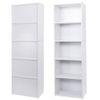2PCS 5 Tier Bookcase Bookshelf Storage Wall Shelf Organizer Unit Display Stand