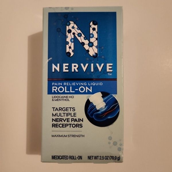 Nervive Nerve Care Max Strength Topical Pain Relief 2.5oz Roll On Exp 2024+