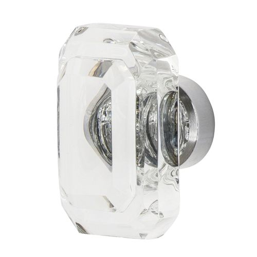 Nostalgic Warehouse 755443 Baguette Cut Crystal Cabinet Knob Clear, 1-3/4", Bright Chrome