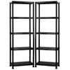 5 TIER PLASTIC RACK SHELF SHELVING RACKING SHELVES STORAG (1)