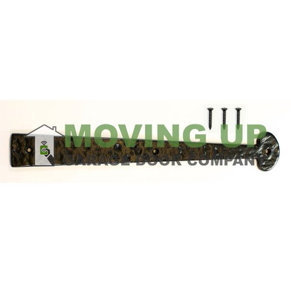 Garage Door Decorative Colonial Hinge 16" Black Cast Iron + Hardware