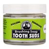 Uncle Harry’s Natural Products Alkalizing Nonabrasive Brushing Soap Tooth Suds, Peppermint, Remineralizes Tooth Enamel and Promotes Alkaline pH, Fluoride Free and Vegan, 2 Ounce Glass Jar