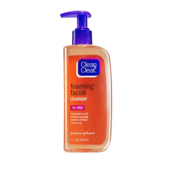 Clean & Clear ESSENTIALS Foaming Facial Cleanser, 8 Ounce (Pack of 2)