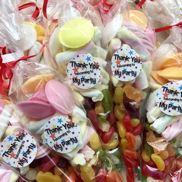 10 x Pre Filled Sweet Cones, Children's Made Birthday Party Bags Favours, Unisex
