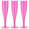 Product Pro 50 x Pink Plastic Prosecco Flutes - 175ml Capacity