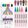 EBANKU Water-Based Acrylic Ink Nail Art Pens Set, 6 Colors 0.7mm Nail Polish Pens Quick Drying Nail Art Acrylic Color Pen Dotting Pen