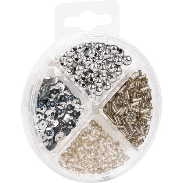 KnorrPrandell Beads and Sequins Set Silver, Mittel