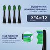ARISSON Sonic Electric Toothbrush for Adults and Kids, 40,000 VPM Power Toothbrush, 1.5H Fast Charge Ultrasonic Electric Toothbrushes with 2 Minutes Smart Timer, 1.6 Oz Travel Toothbrush, Black