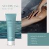 THEORIE Nourishing and Exfoliating Body Scrub - Made with Marula, Argan, Coconut Oil, Shea Butter & Vitamin E, Amber Rose Fragrance. Eco-Friendly Pumice, Vegan, Gluten Free, Cruelty Free 200mL Tube