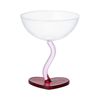 Francfranc Franc Heart Dessert Glass, Red