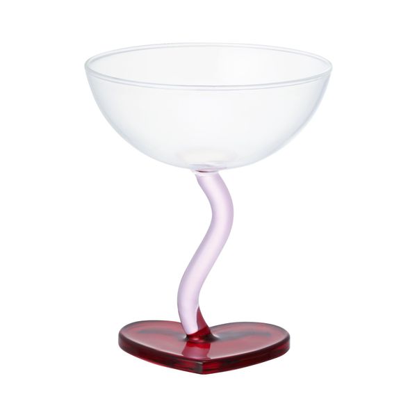 Francfranc Franc Heart Dessert Glass, Red