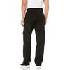 Mens Fleece Cargo Sweatpants, Large, Black