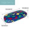 LAGO TERRA Dinosaur Print Hard Shell Glasses Case - Blue