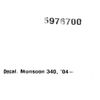 Malibu Boat Decal  | Monsoon 340 White Red Sticker