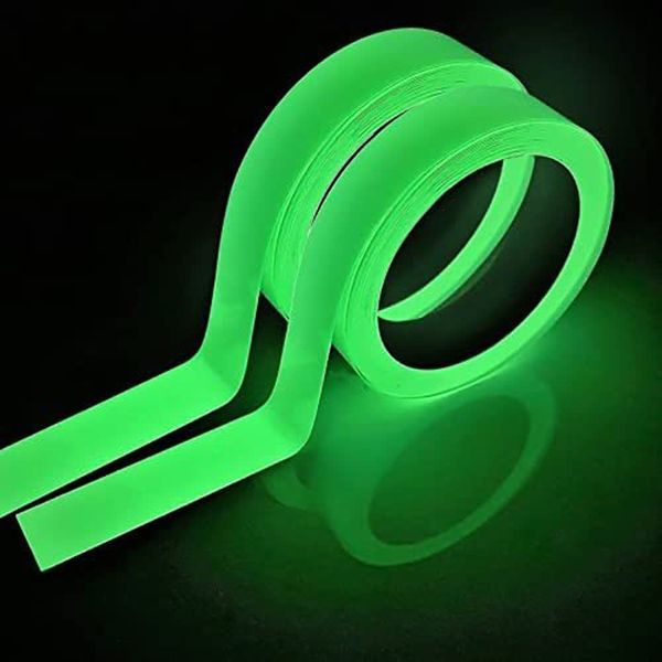 Glow in the Dark Tape, High Brightness, Long Luminous, Fluorescent Tape, Luminous Safety Tape, Decorative, DIY, Bicycle, Earthquake, Emergency, Disaster Prevention, Kitchen, Hallway, Night Fishing,