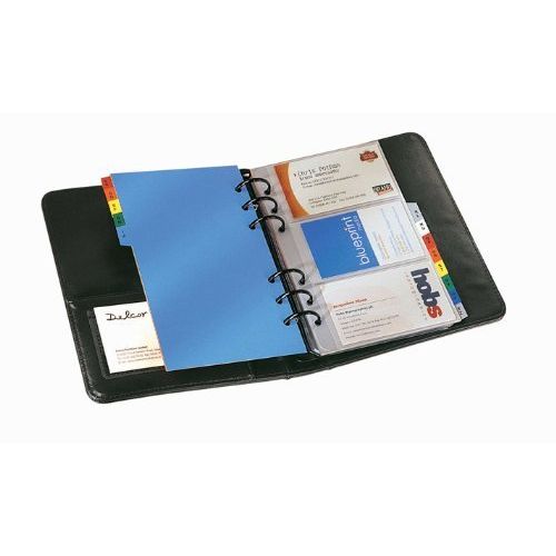 Collins Business Card Ringbinder - Black