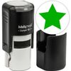 MaxMark Round Self Inking Emoji Stamp - Star - Green Ink