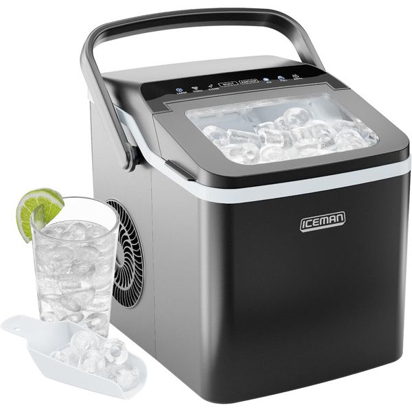 Dual-Size Ice Maker Countertop - Portable Ice Machine, Large and Small Ice Machi