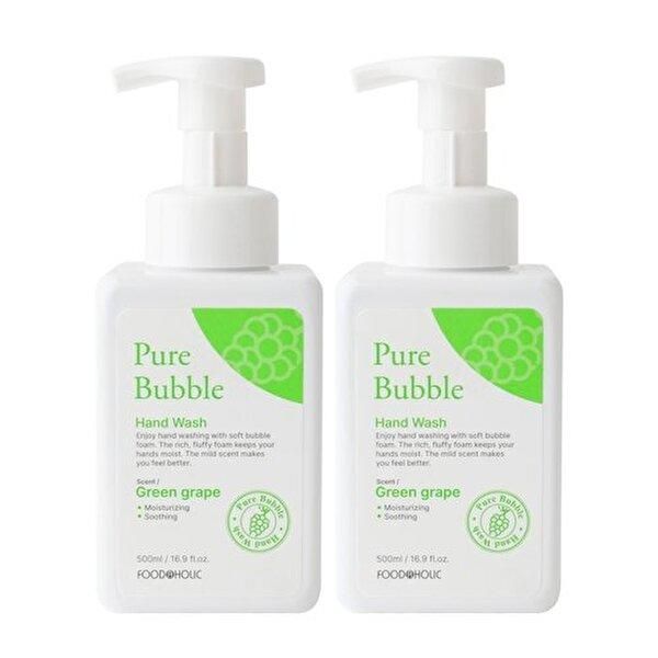 [Food Aholic] (2ea) Food Aholic Pure Bubble Hand Wash Green Grape Scent 500ml/Clean and fluffy