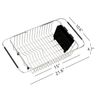 TESOT Adjustable Over Sink Dish Rack Stainless Steel Dish Drying Rack On Counter or in Sink, Rustproof