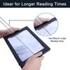 Hands-Free Magnifying Glass Large Full-Page Rectangular 3X Magnifier LED Lighted Illuminated Foldable Desktop Portable for Elder