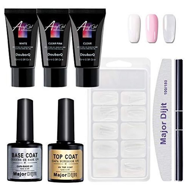 Aobbiy Poly Gel Nail Starter Kit, All-In-One Nail Extension Set