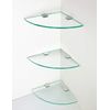 dylex 3 x GLASS CORNER SHELF IDEAL BATHROOM SHELVES