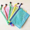 6 Pcs PVC A4 Size Mesh Zipper Document Paper File Bag Case Folder Random Color