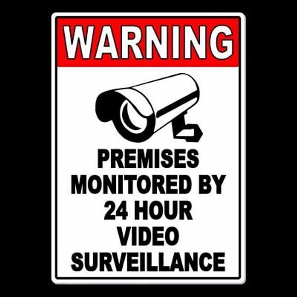 Property Protected By Video Surveillance Security Camera Metal Sign 5" x 7"